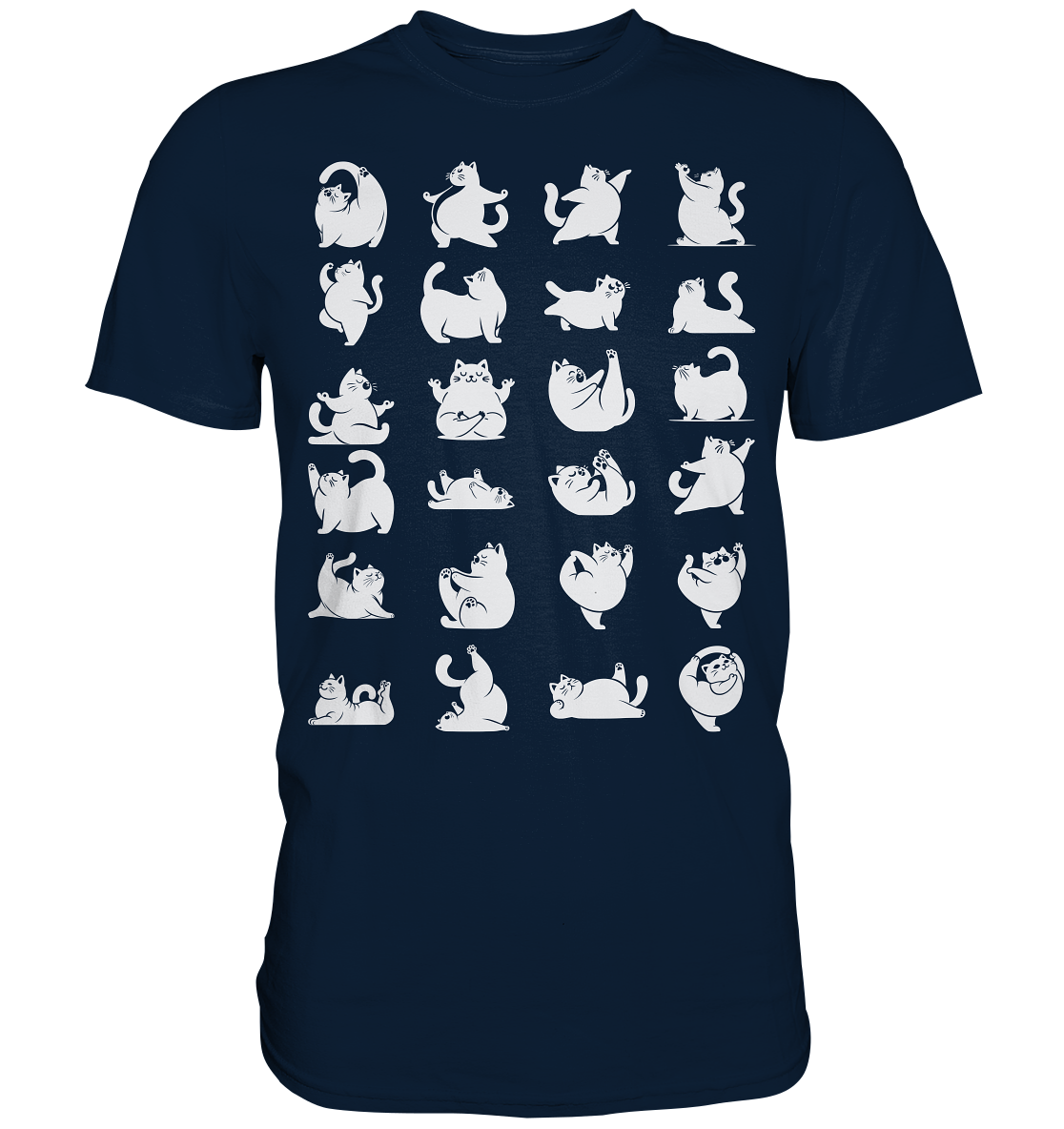 Katzen Yoga / Cat Yoga Fun - personalisierbar - Premium Shirt