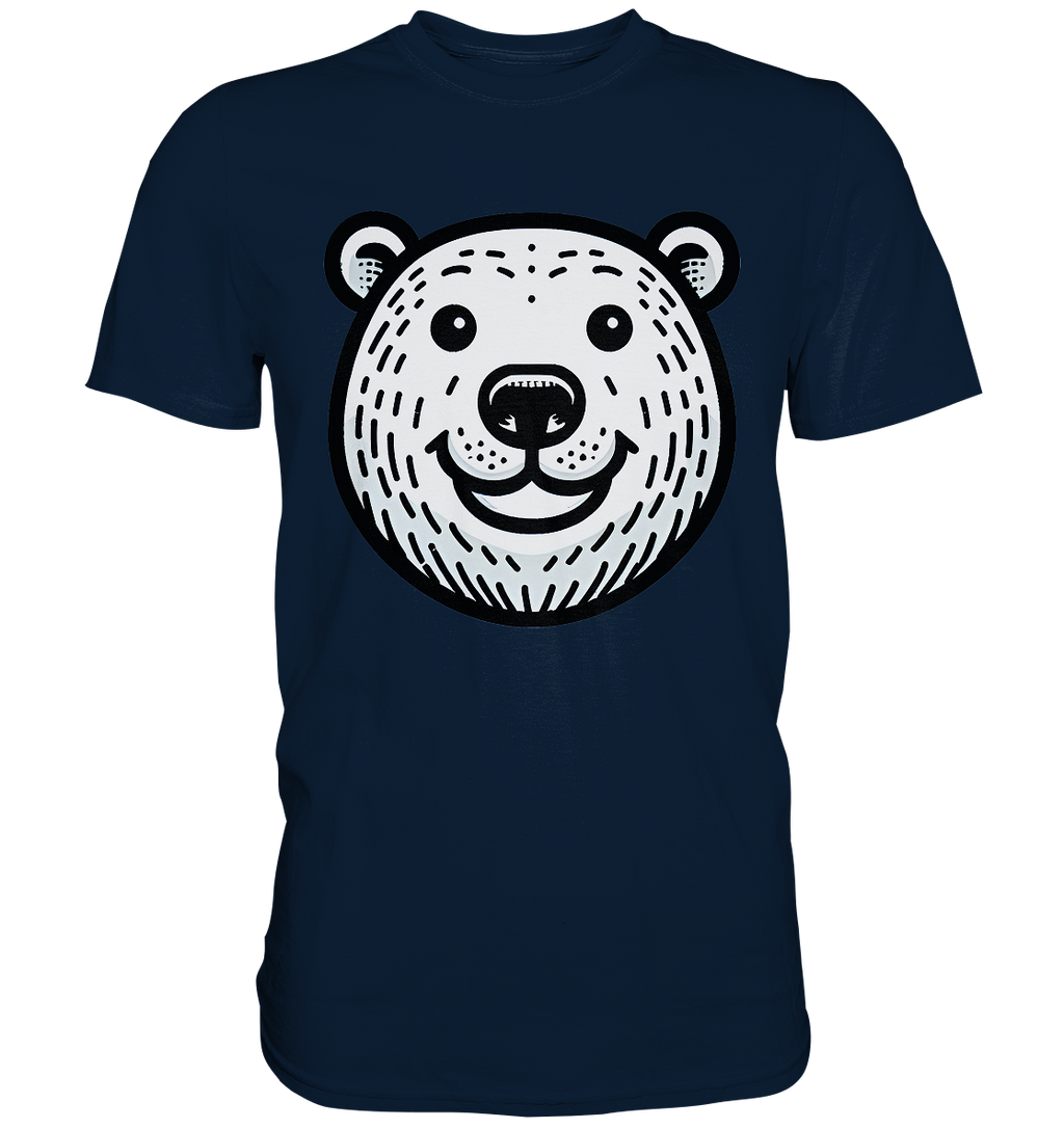 Lustiges Eisbär Gesicht   - personalisierbar  - Premium Shirt
