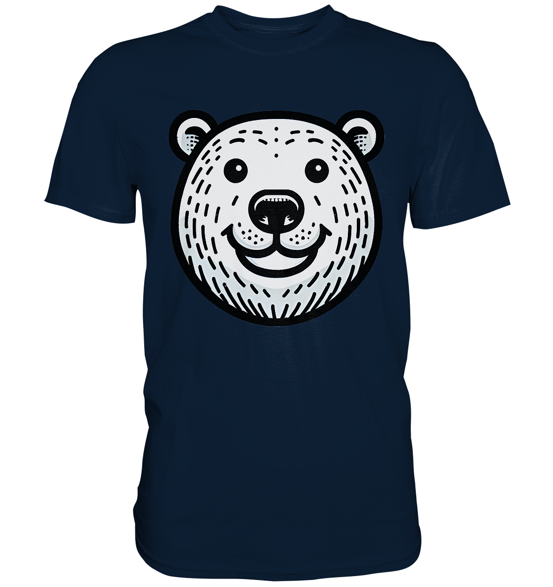 Lustiges Eisbär Gesicht   - personalisierbar  - Premium Shirt