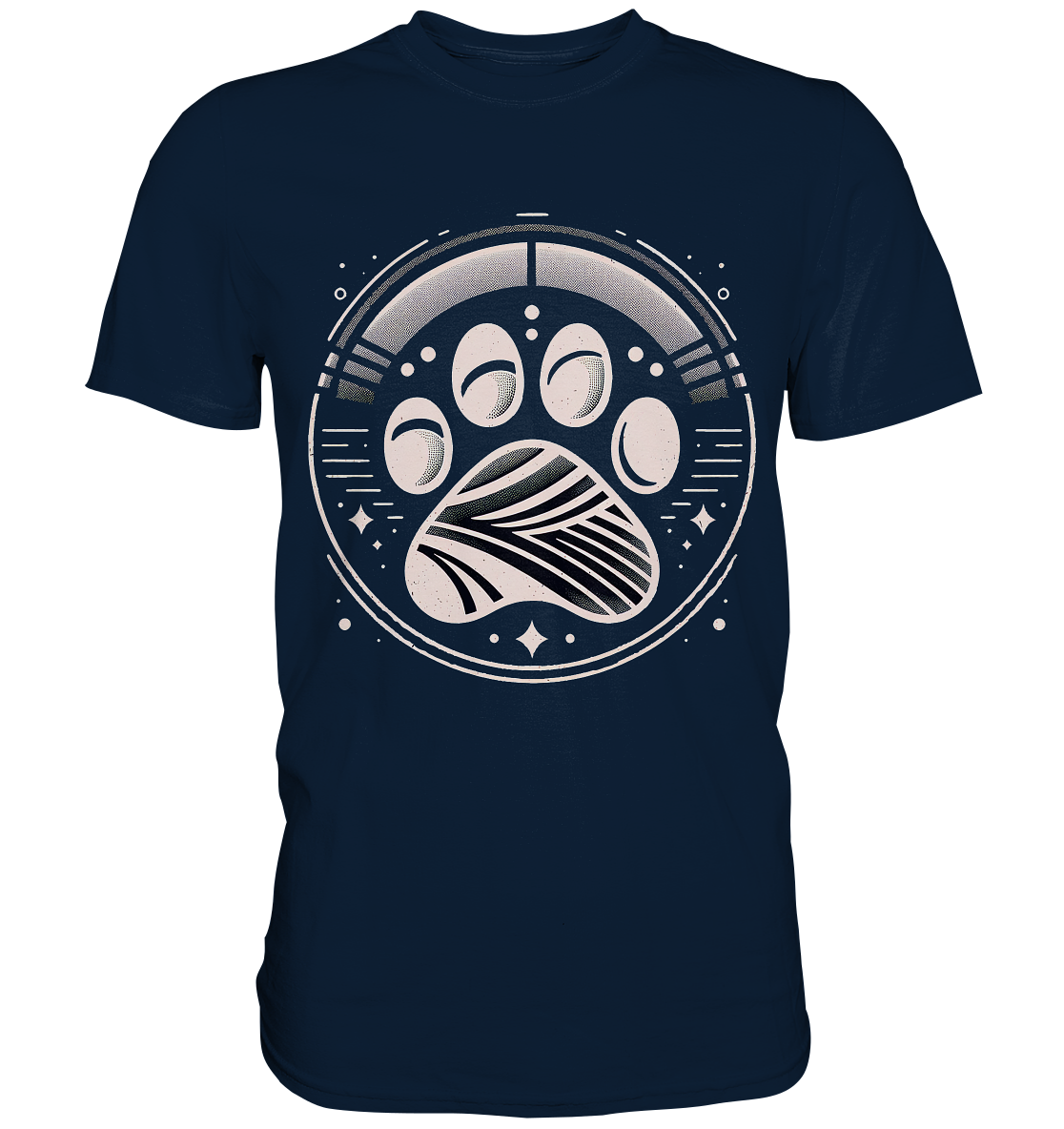 Futuristische Design einer Pfote - Premium Shirt