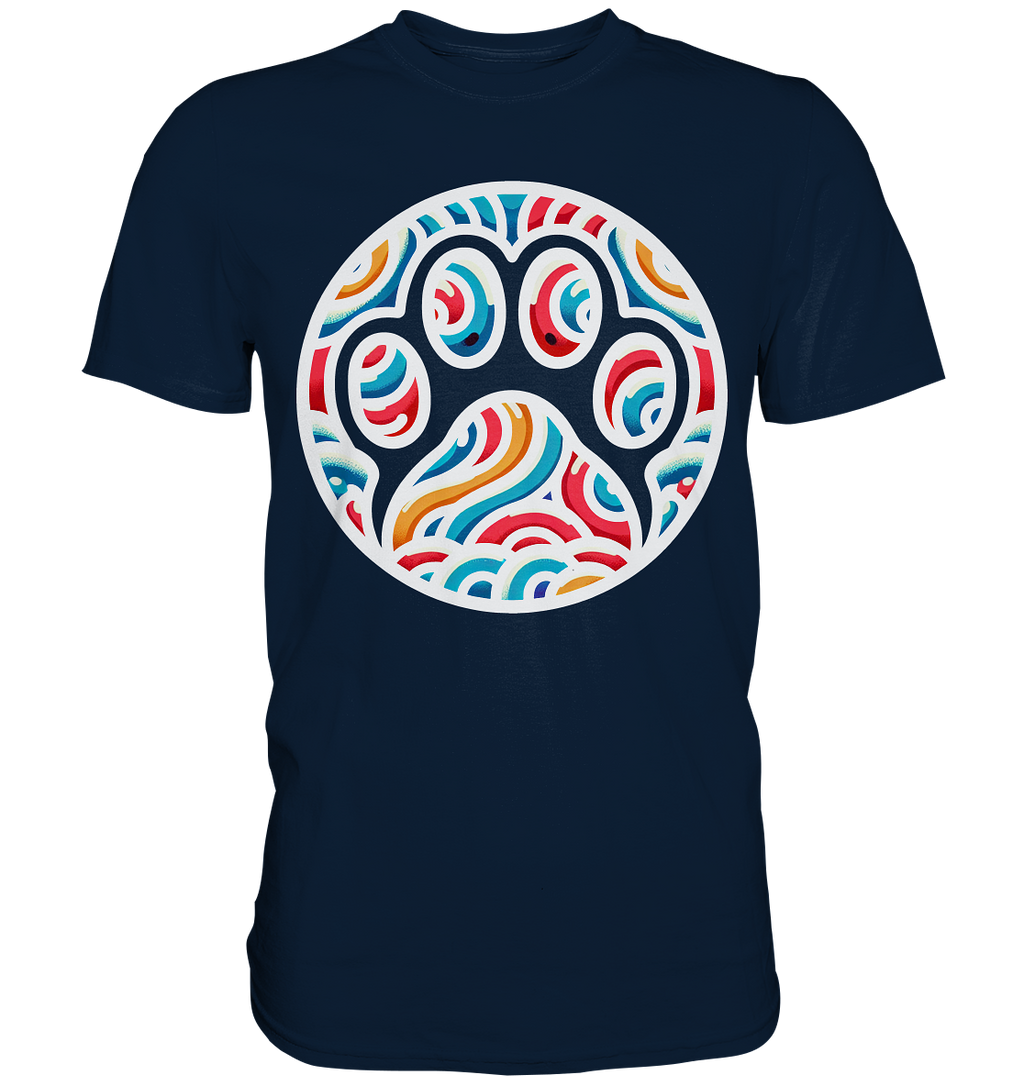 Pfote Pop  Kunst farbenfroh 90er Style  - Premium Shirt