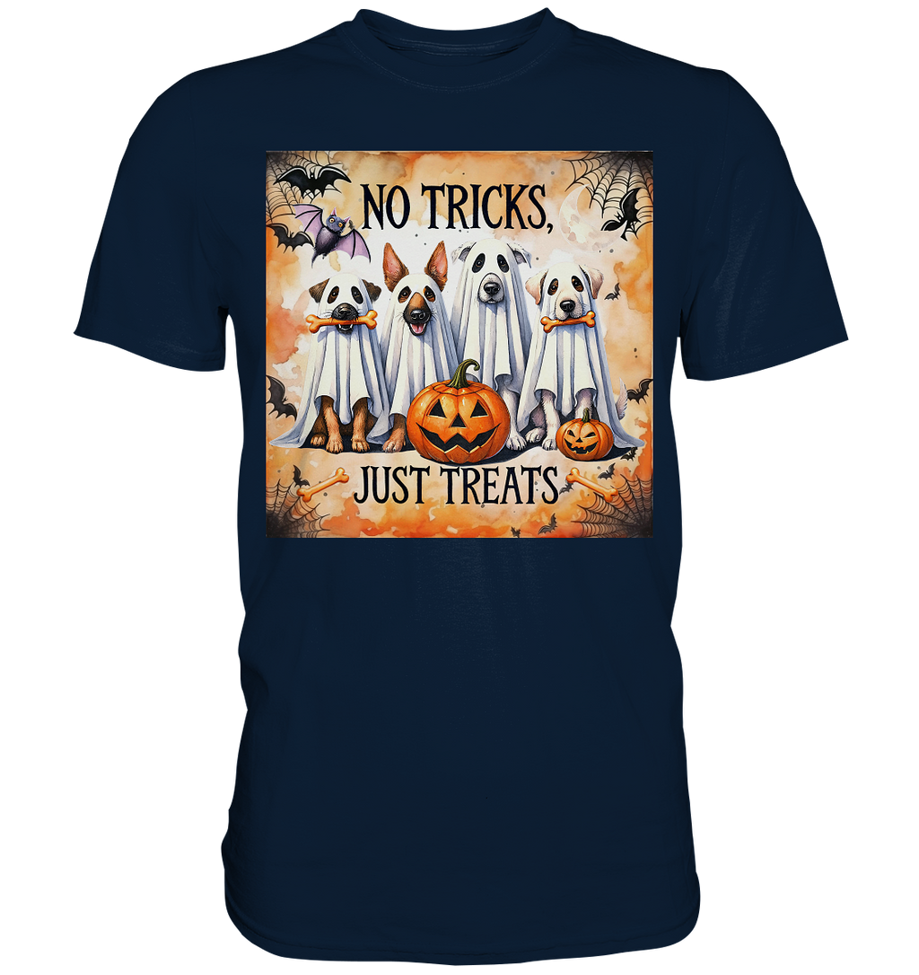 Halloween Dogs No Tricks Just Treats - Premium Shirt