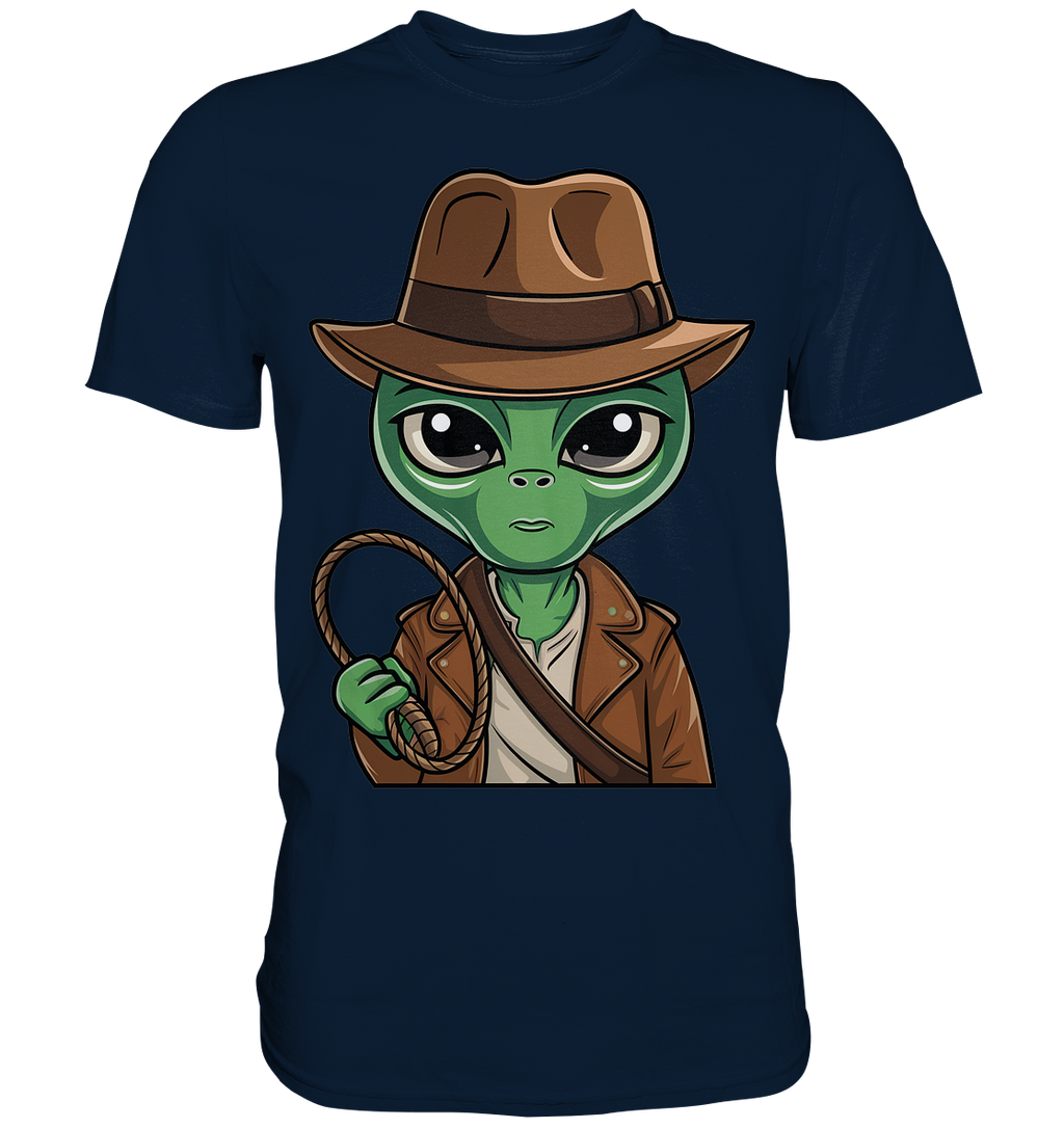 Alien Abenteurer Cartoon - Premium Shirt