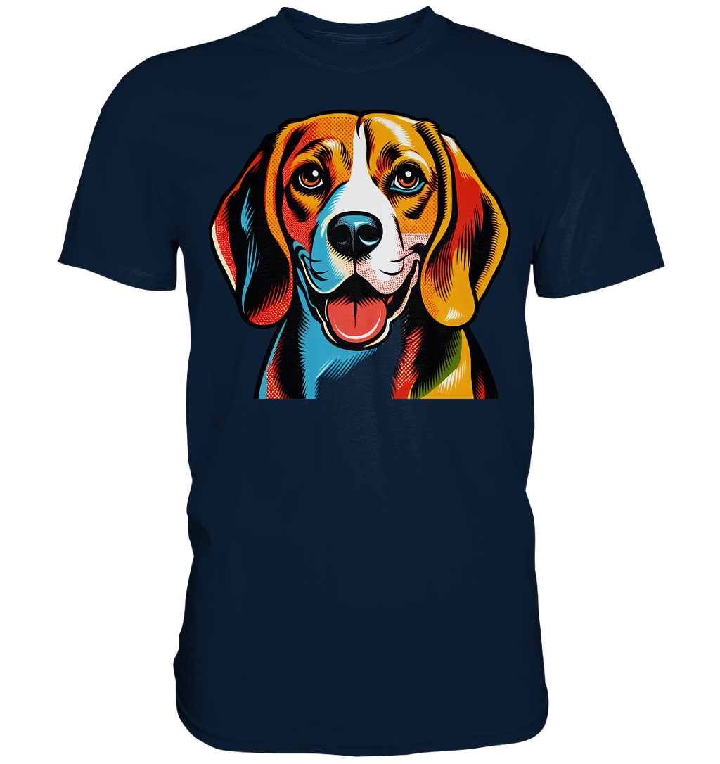 Beagle Pop Art - Personalisierbar - Premium Shirt
