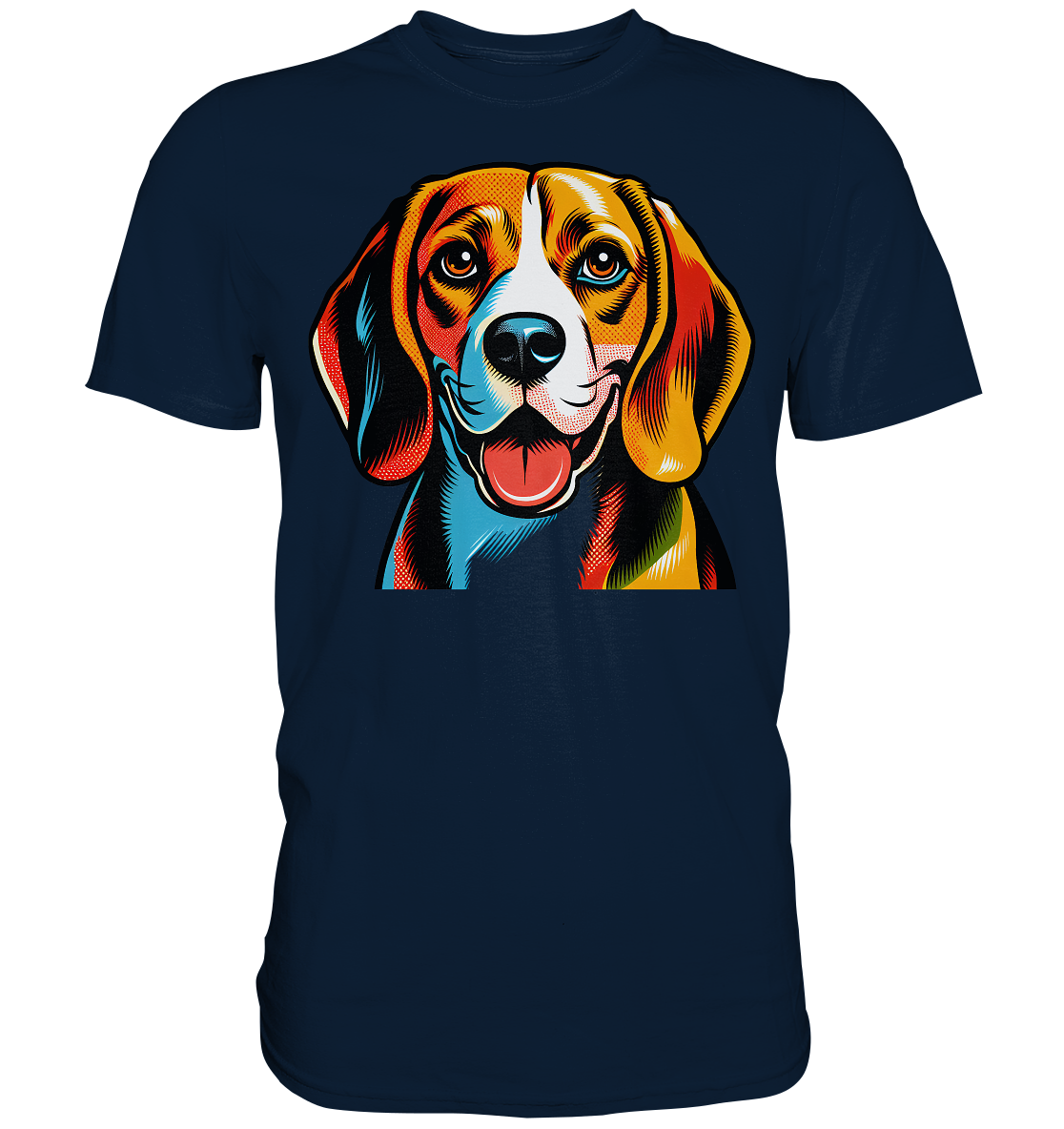 Beagle Pop Art - Personalisierbar - Premium Shirt