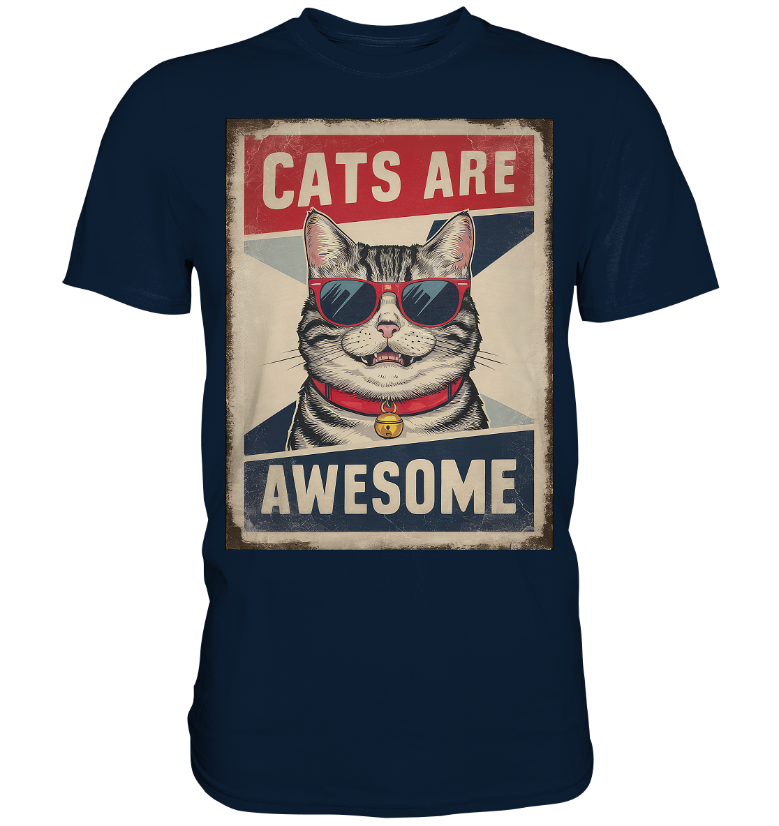Cats are Awesome Katzen  - Premium Shirt