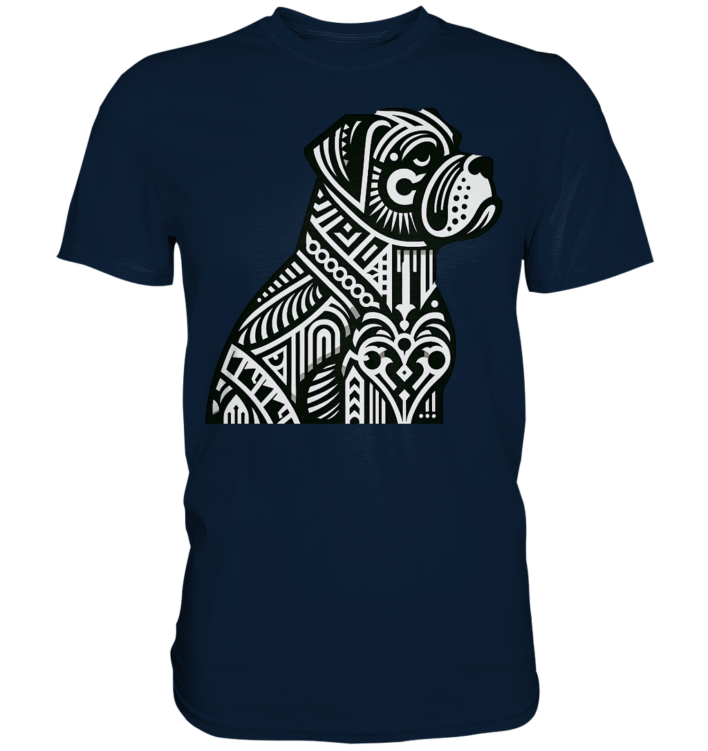 Hund Mastif Art Deco  - personalisierbar - Premium Shirt
