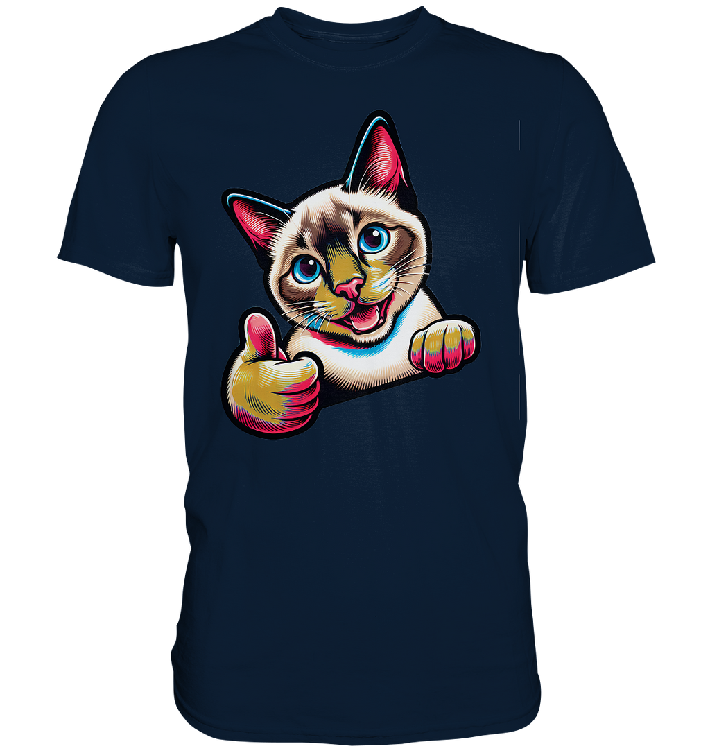 Siamkatze Pop Art - personalisierbar - Premium Shirt