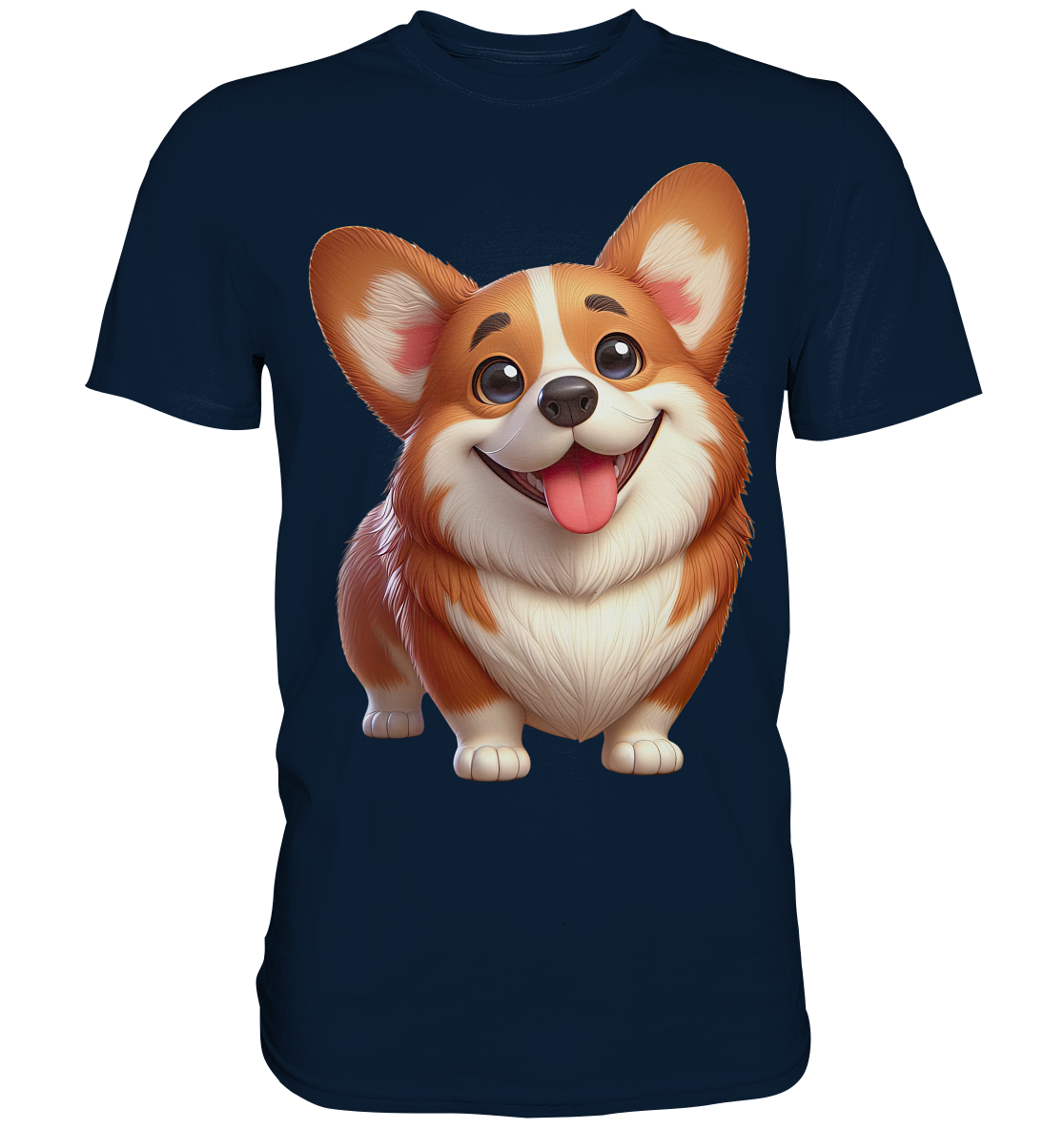 Corgi Hund Cartoon personalisierbar - Premium Shirt