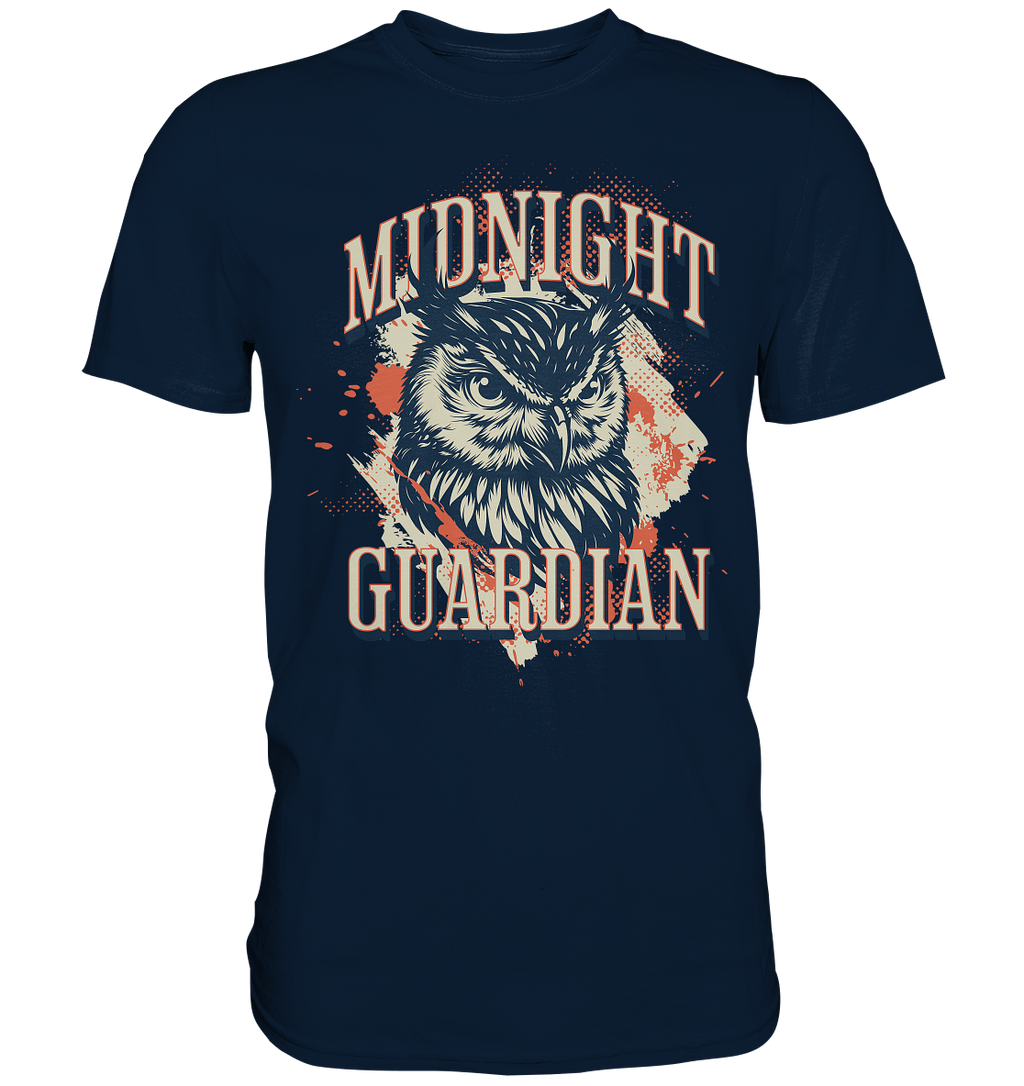 Eule Vintage Art - Midnight Guardian - Premium Shirt