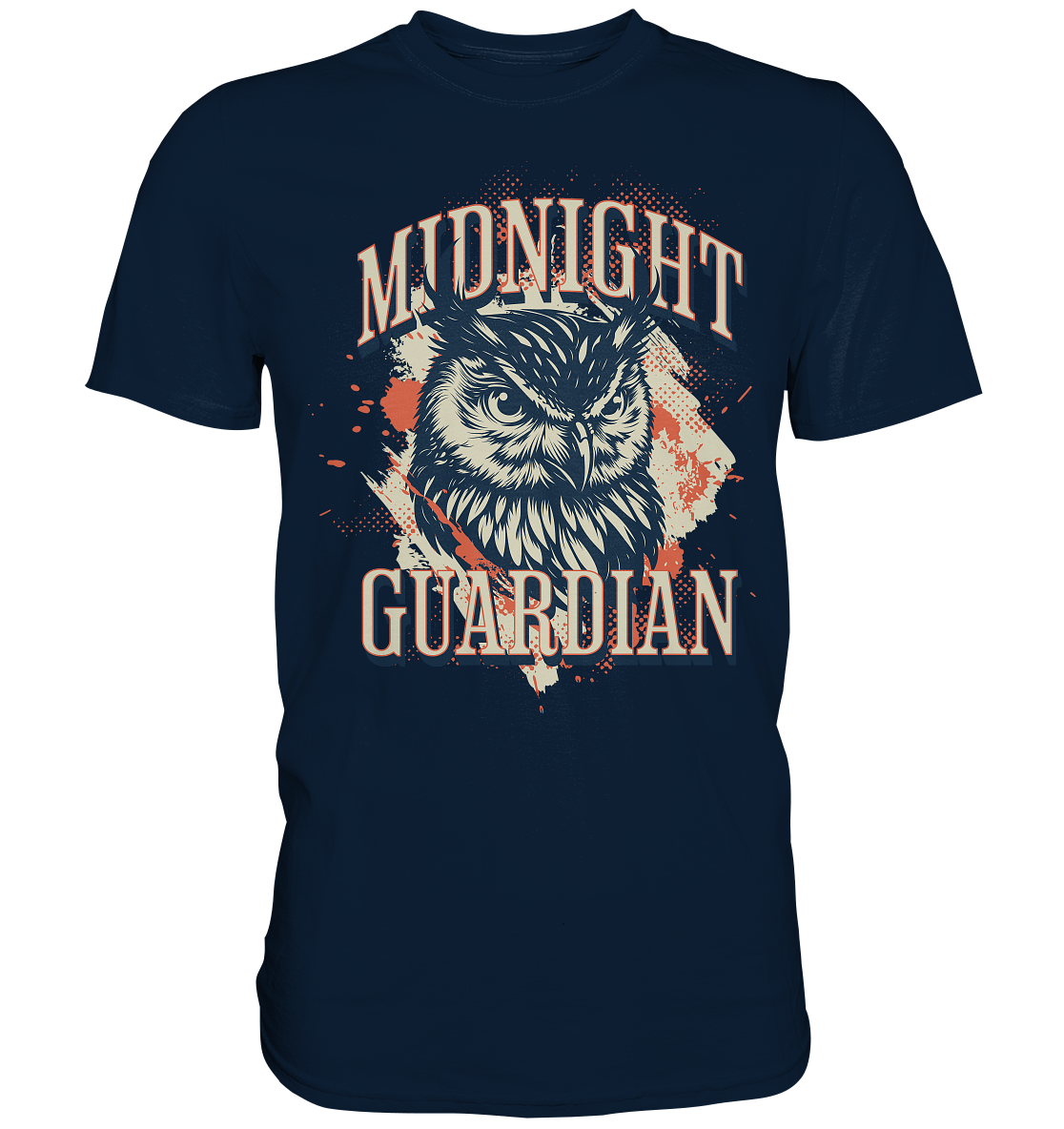 Eule Vintage Art - Midnight Guardian - Premium Shirt