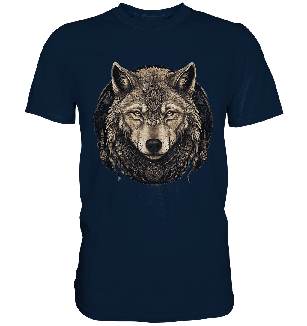 Wolf Fenris Viking Art - Premium Shirt