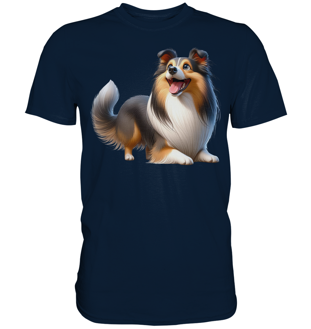 Shetland Sheepdog cartoon personalisierbar - Premium Shirt