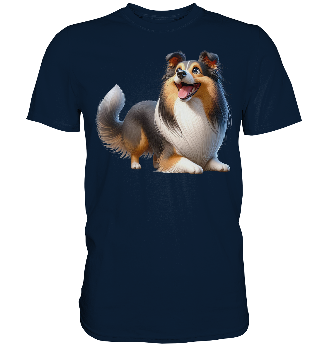 Shetland Sheepdog cartoon personalisierbar - Premium Shirt