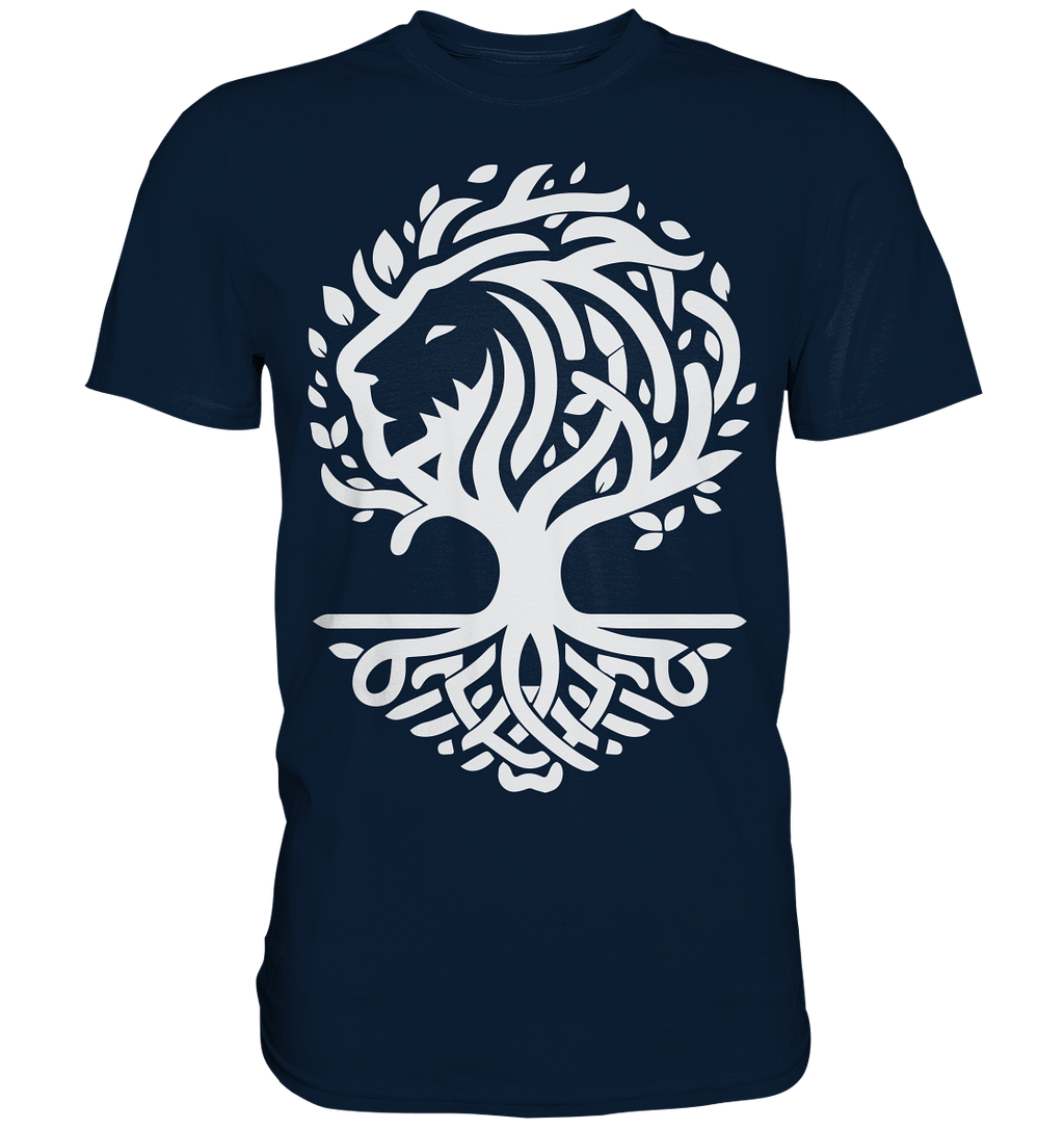 Keltischer Lebensbaum Löwe - Premium Shirt