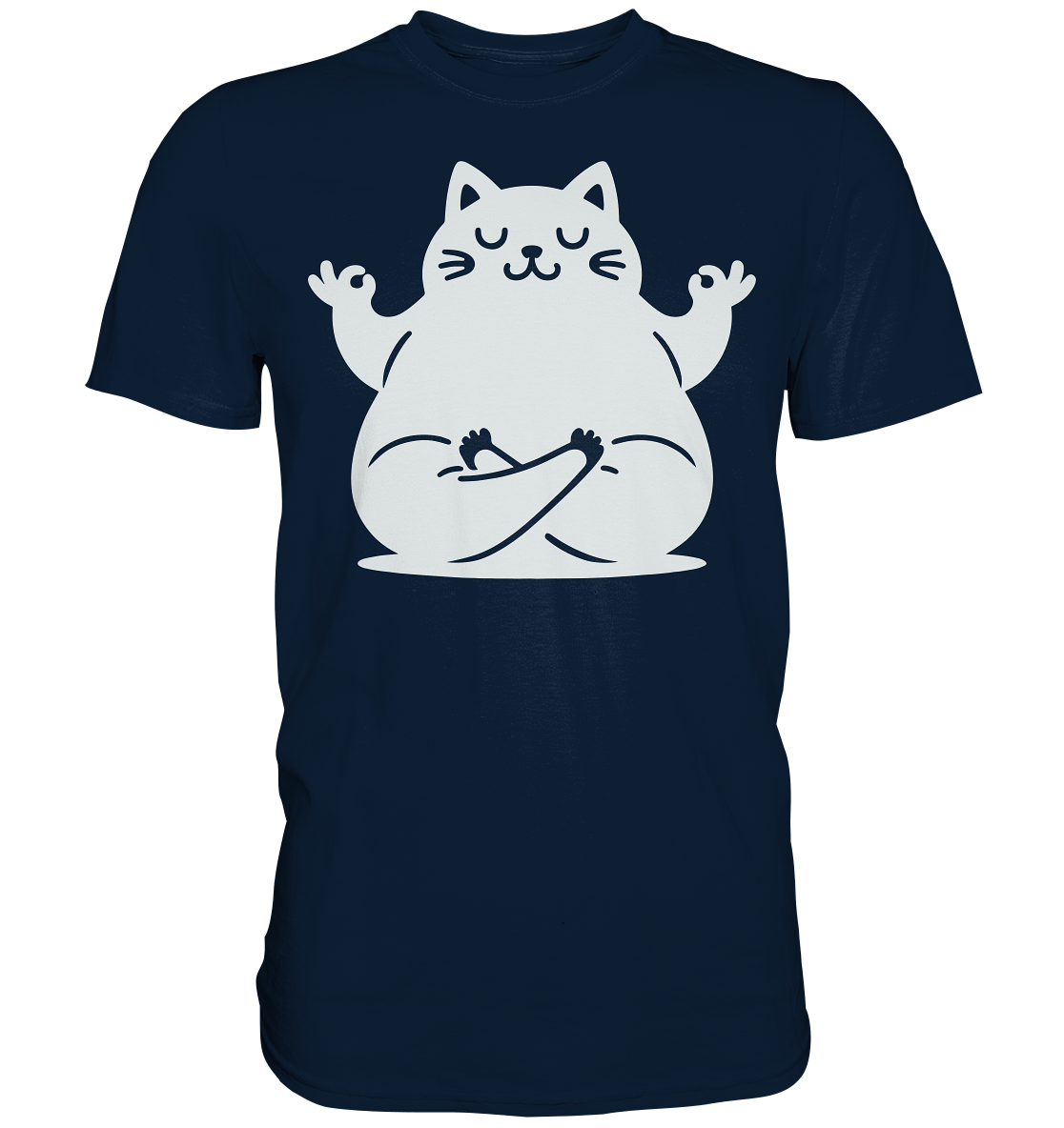 Lustige Yoga Katze - personalisierbar - Premium Shirt