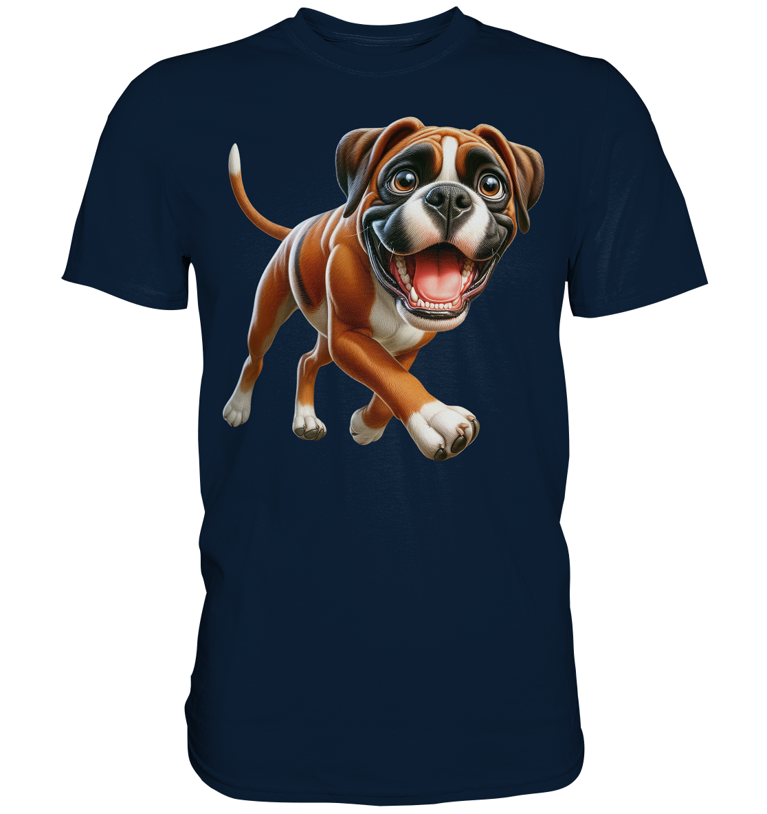 Boxer Cartoon Hund personalisierbar - Premium Shirt