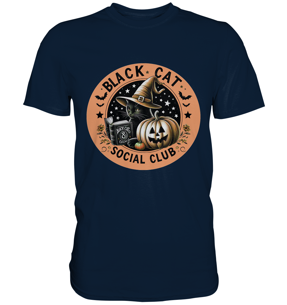 Halloween Black Cat Social Club - Premium Shirt