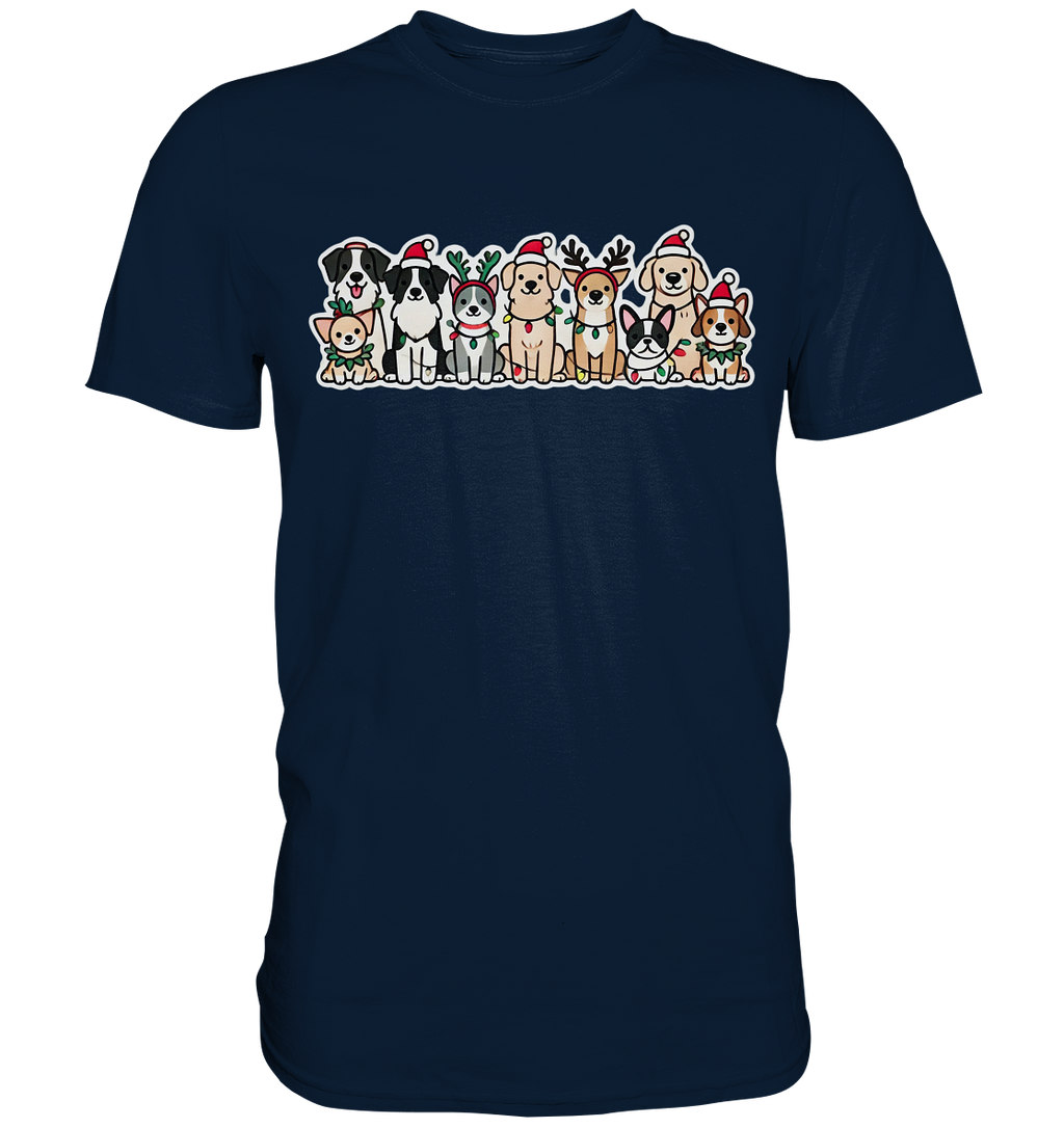 Weihnachten, Christmas Hunde - Premium Shirt