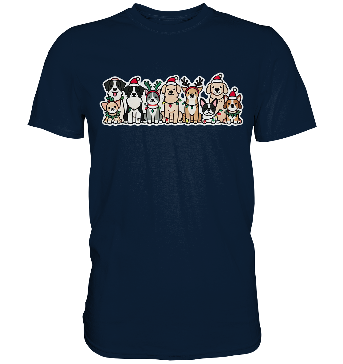 Weihnachten, Christmas Hunde - Premium Shirt