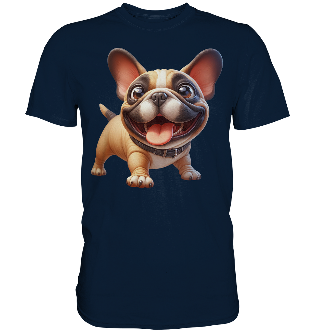 Französische Bulldogge Cartoon personalisierbar - Premium Shirt