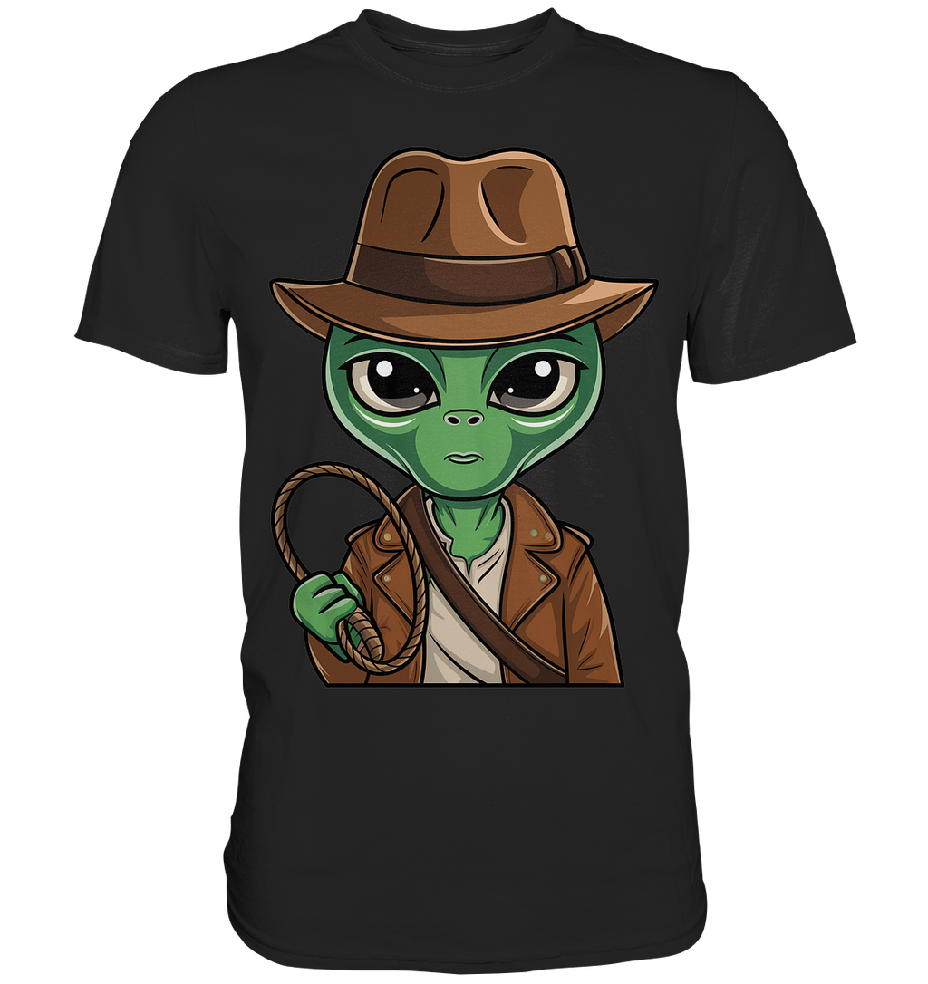 Alien Abenteurer Cartoon - Premium Shirt