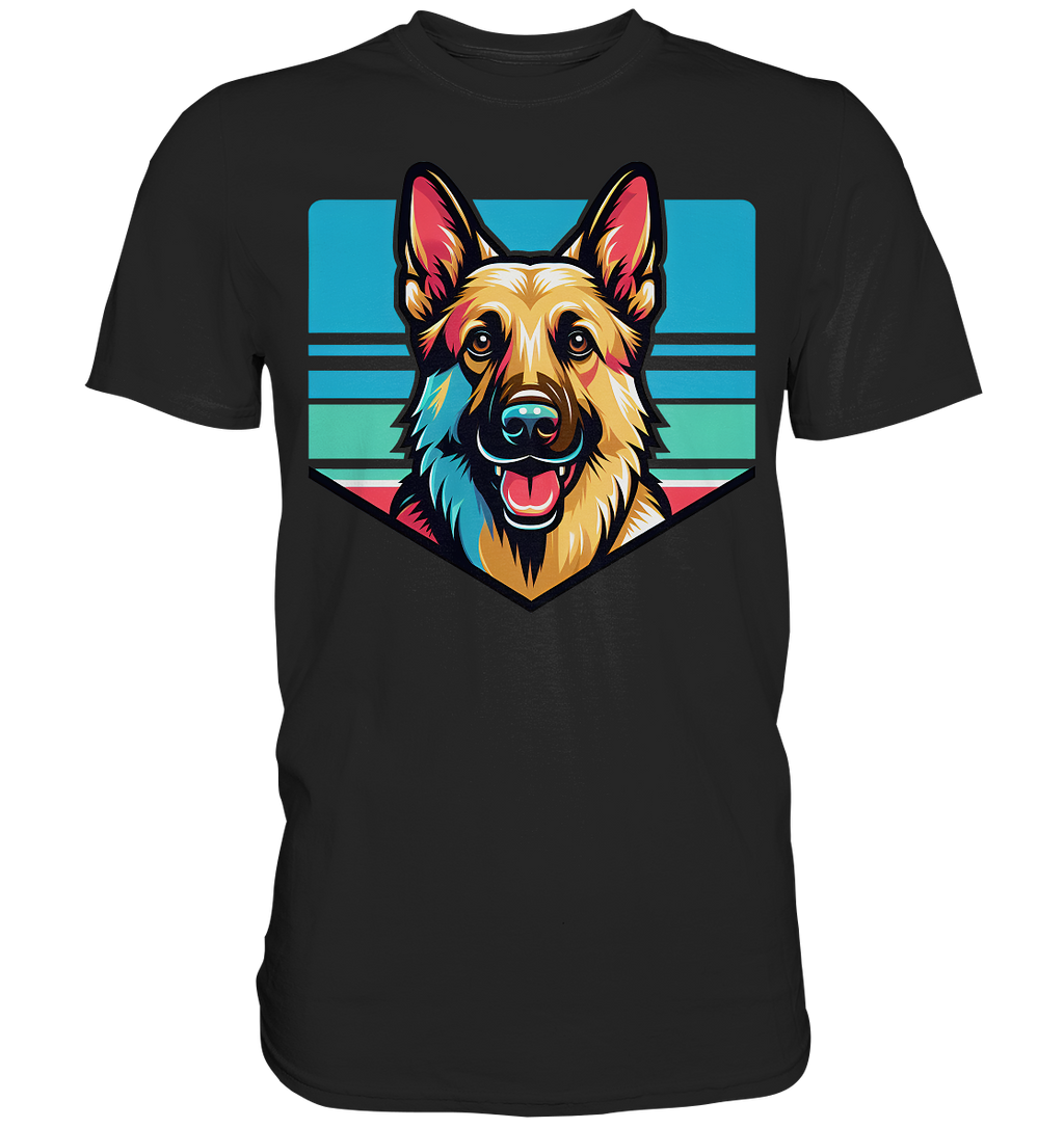Schäferhund Pop Art - personalisierbar - Premium Shirt