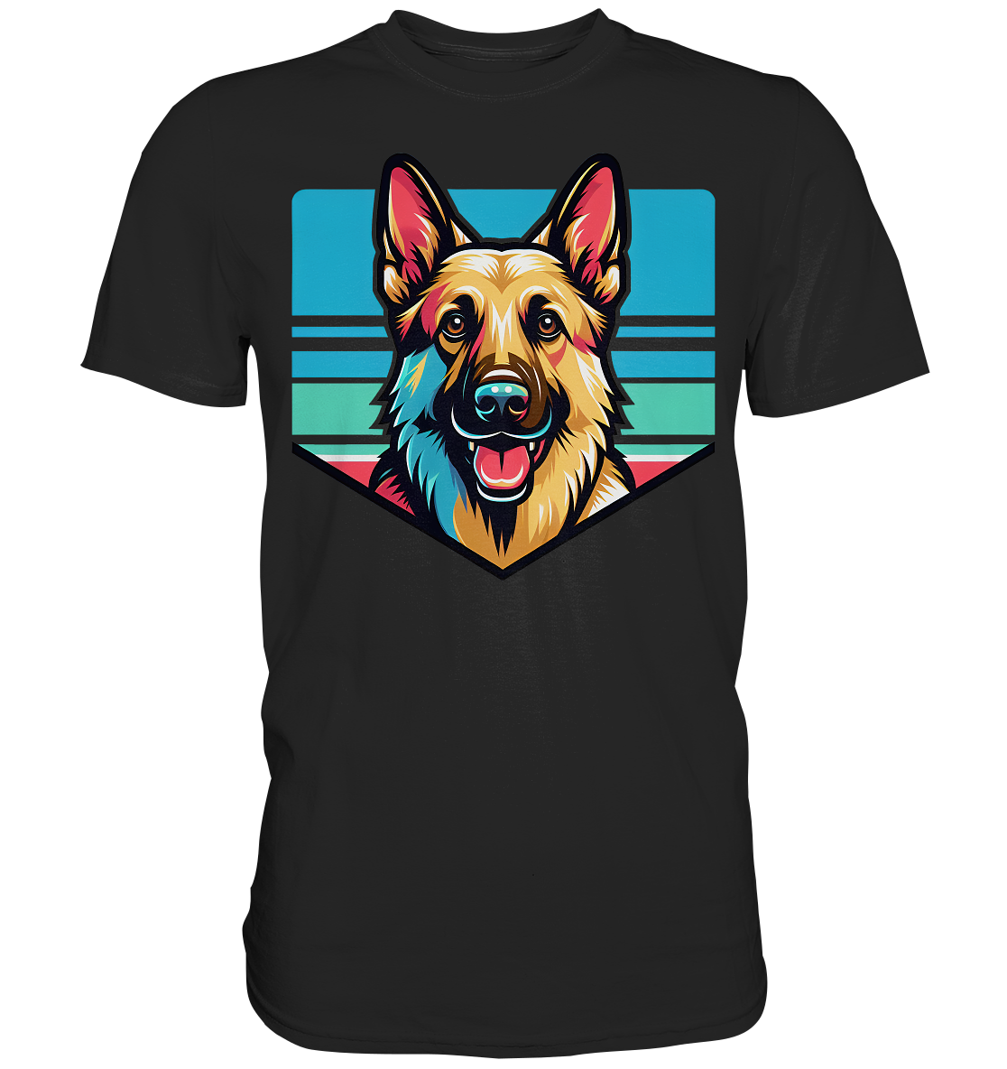 Schäferhund Pop Art - personalisierbar - Premium Shirt