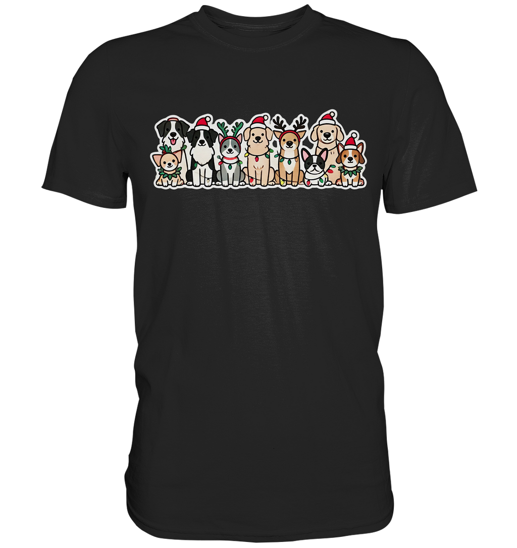Weihnachten, Christmas Hunde - Premium Shirt