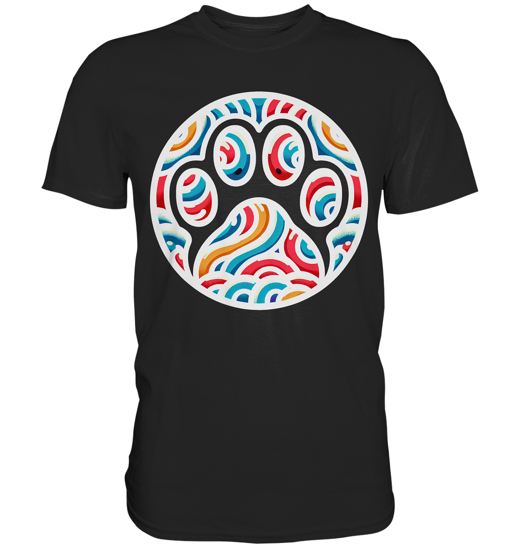 Pfote Pop  Kunst farbenfroh 90er Style  - Premium Shirt