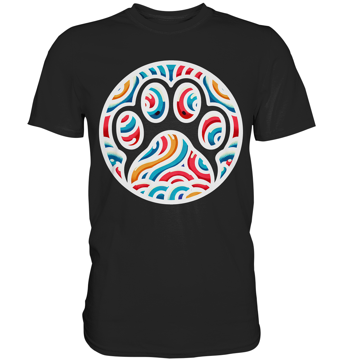 Pfote Pop  Kunst farbenfroh 90er Style  - Premium Shirt