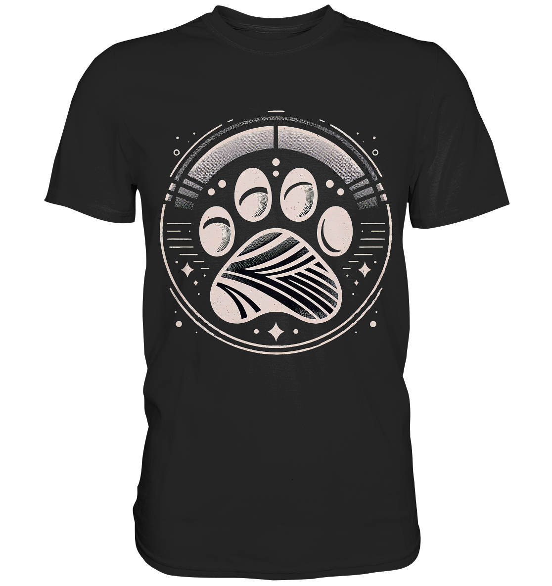 Futuristische Design einer Pfote - Premium Shirt
