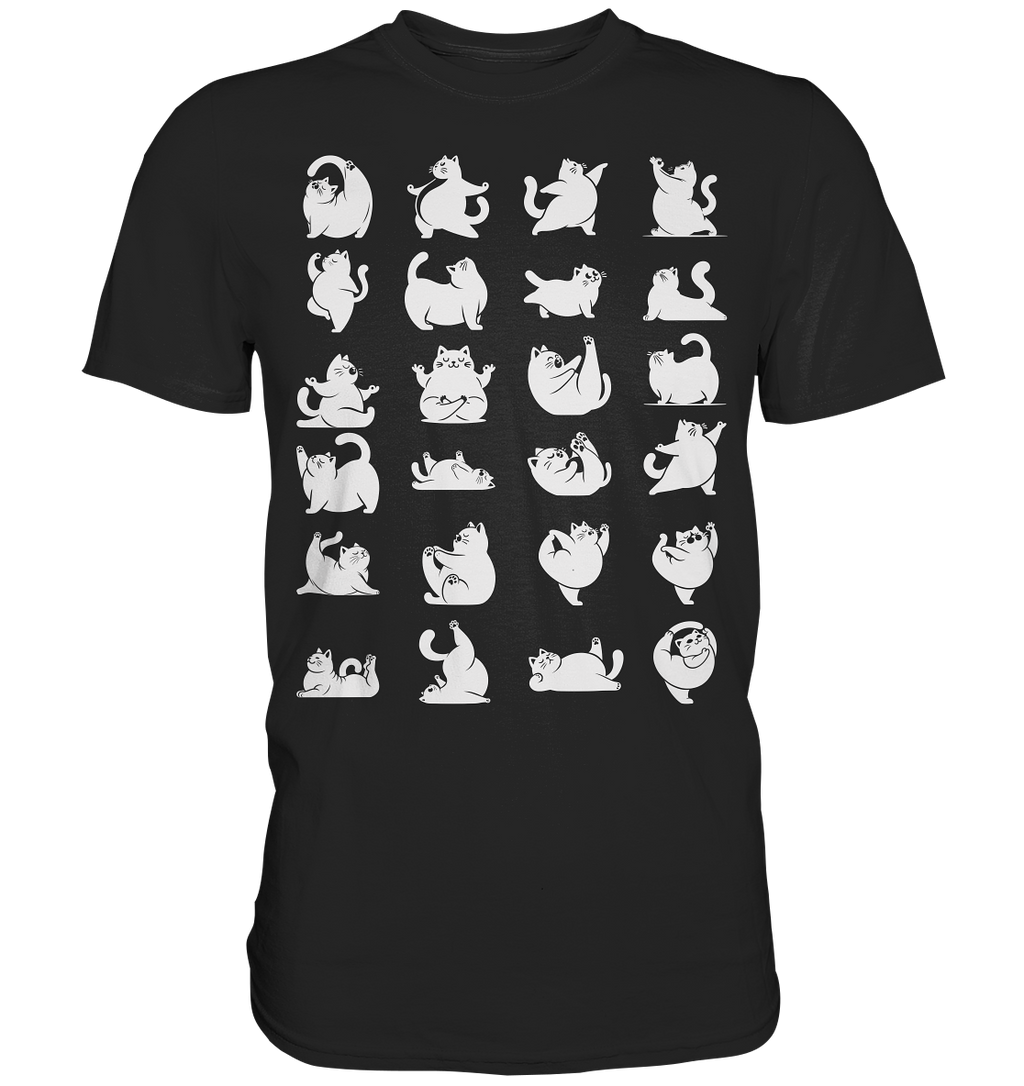 Katzen Yoga / Cat Yoga Fun - personalisierbar - Premium Shirt