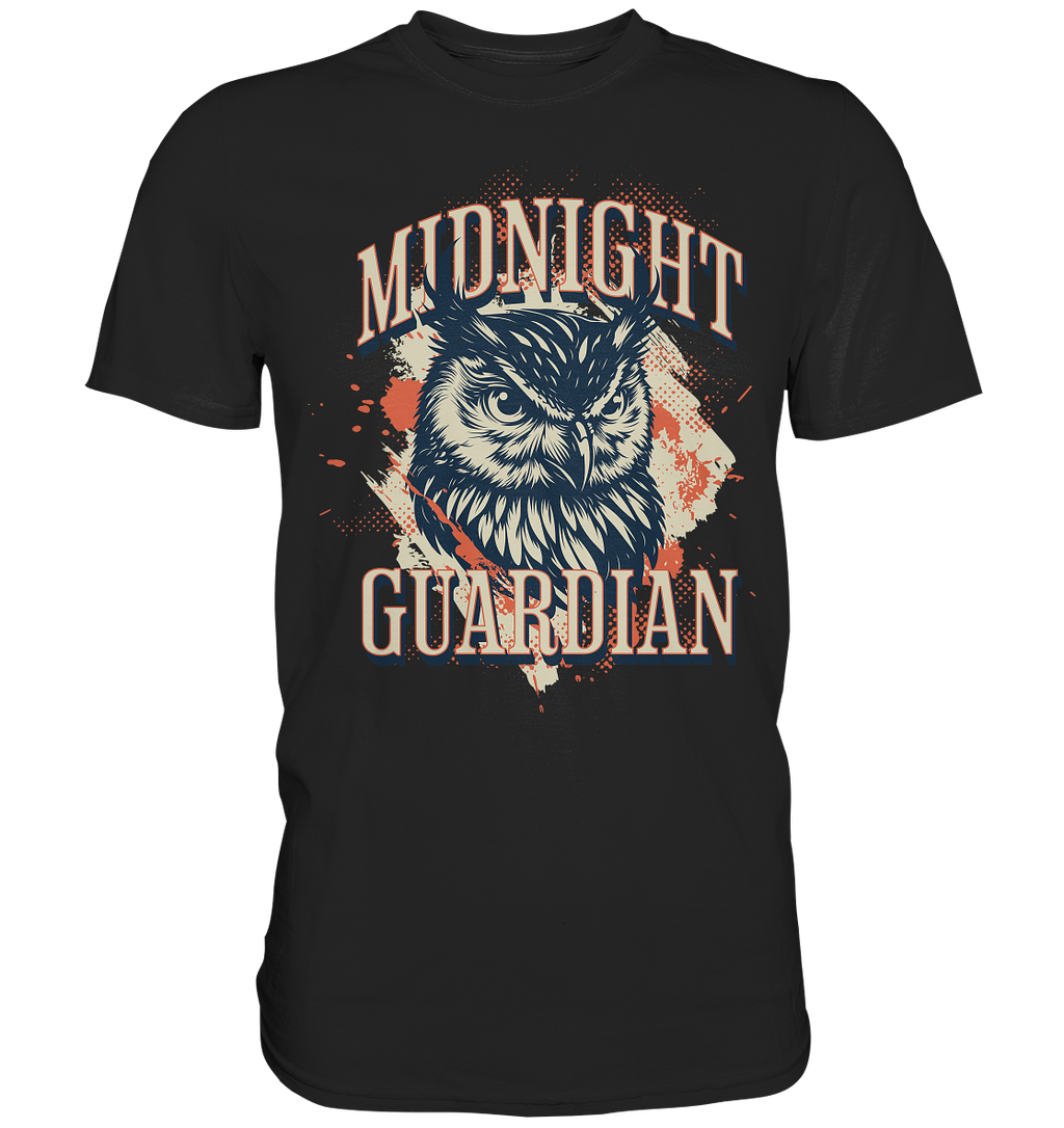 Eule Vintage Art - Midnight Guardian - Premium Shirt