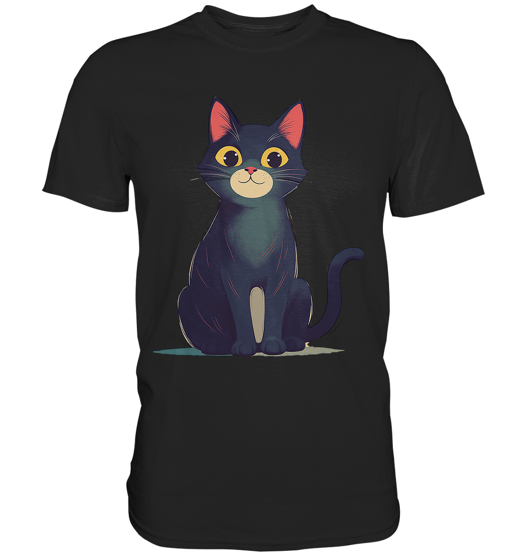 Happy Katze gemalt - Premium Shirt