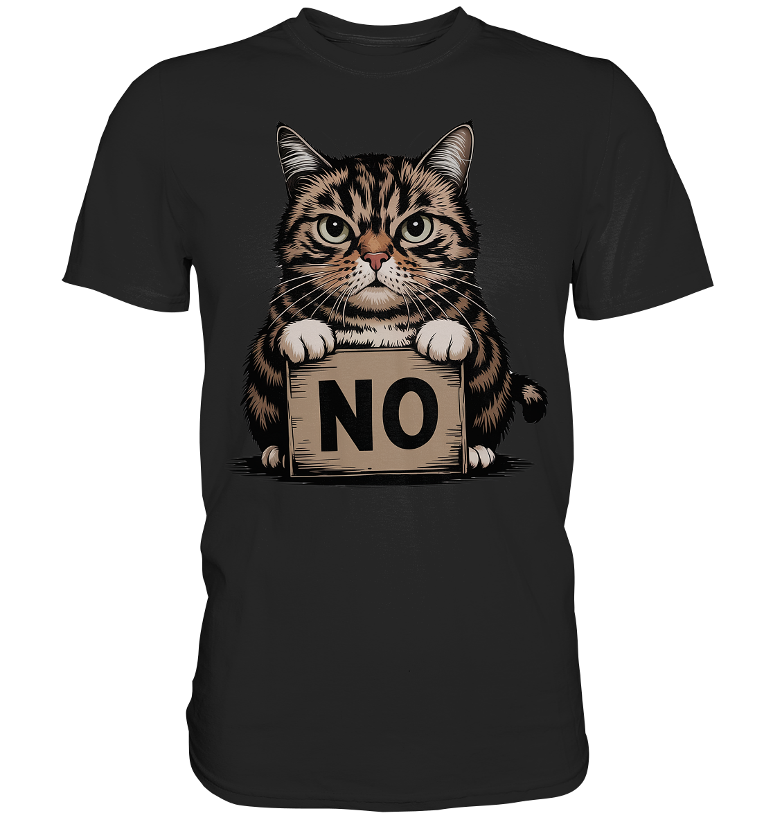 No - Funny Katze  - Premium Shirt