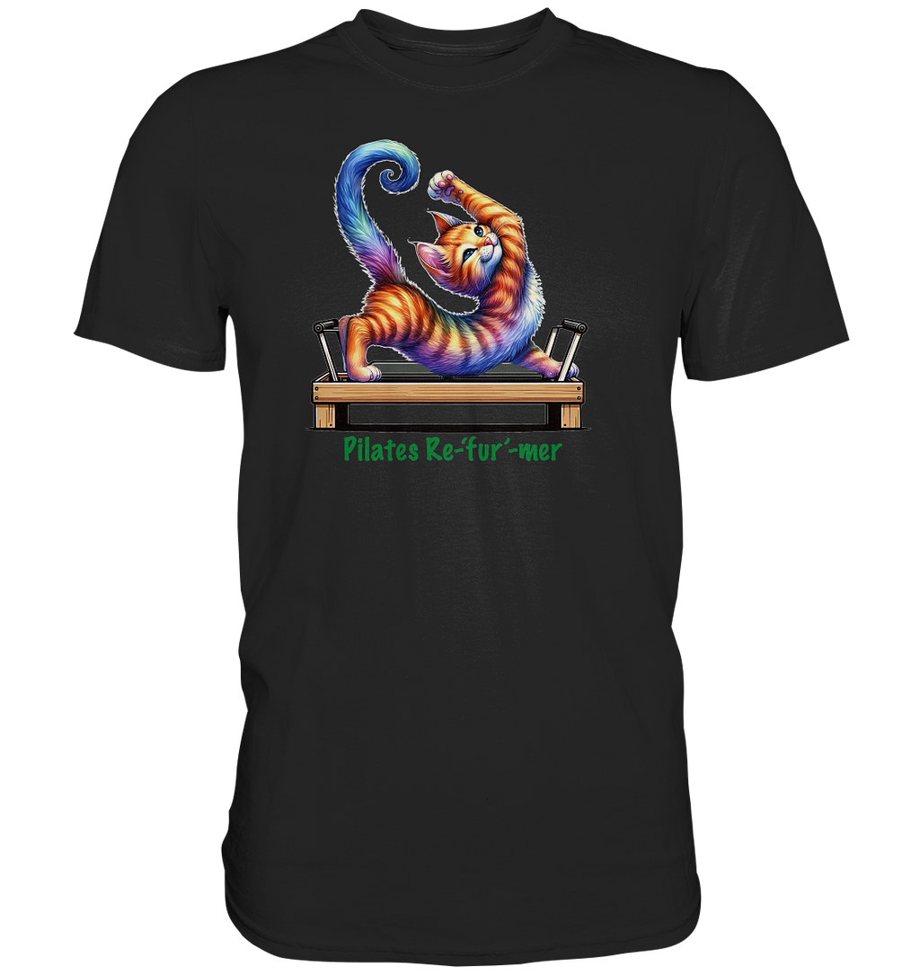 Pilates Reformer Re-fur-mer Katze lustig - Premium Shirt