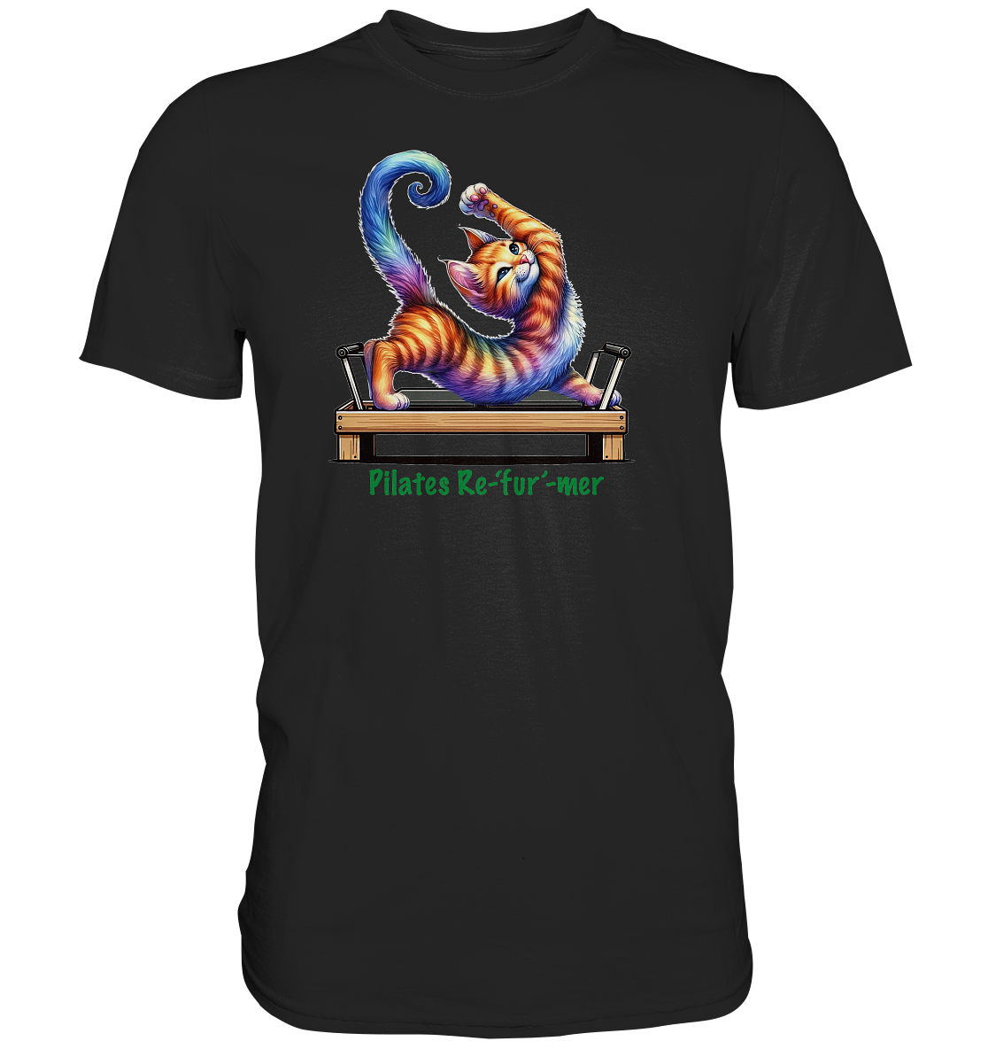 Pilates Reformer Re-fur-mer Katze lustig - Premium Shirt