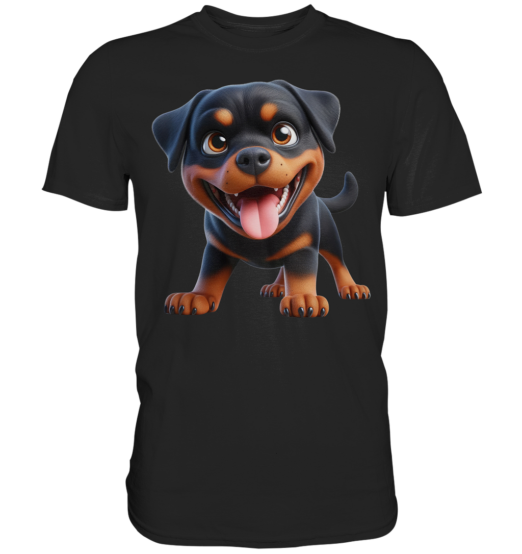 Rottweiler Cartoon Hund - personalisierbar - Premium Shirt