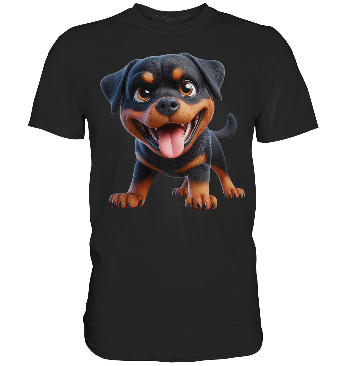 Rottweiler Cartoon Hund - personalisierbar - Premium Shirt