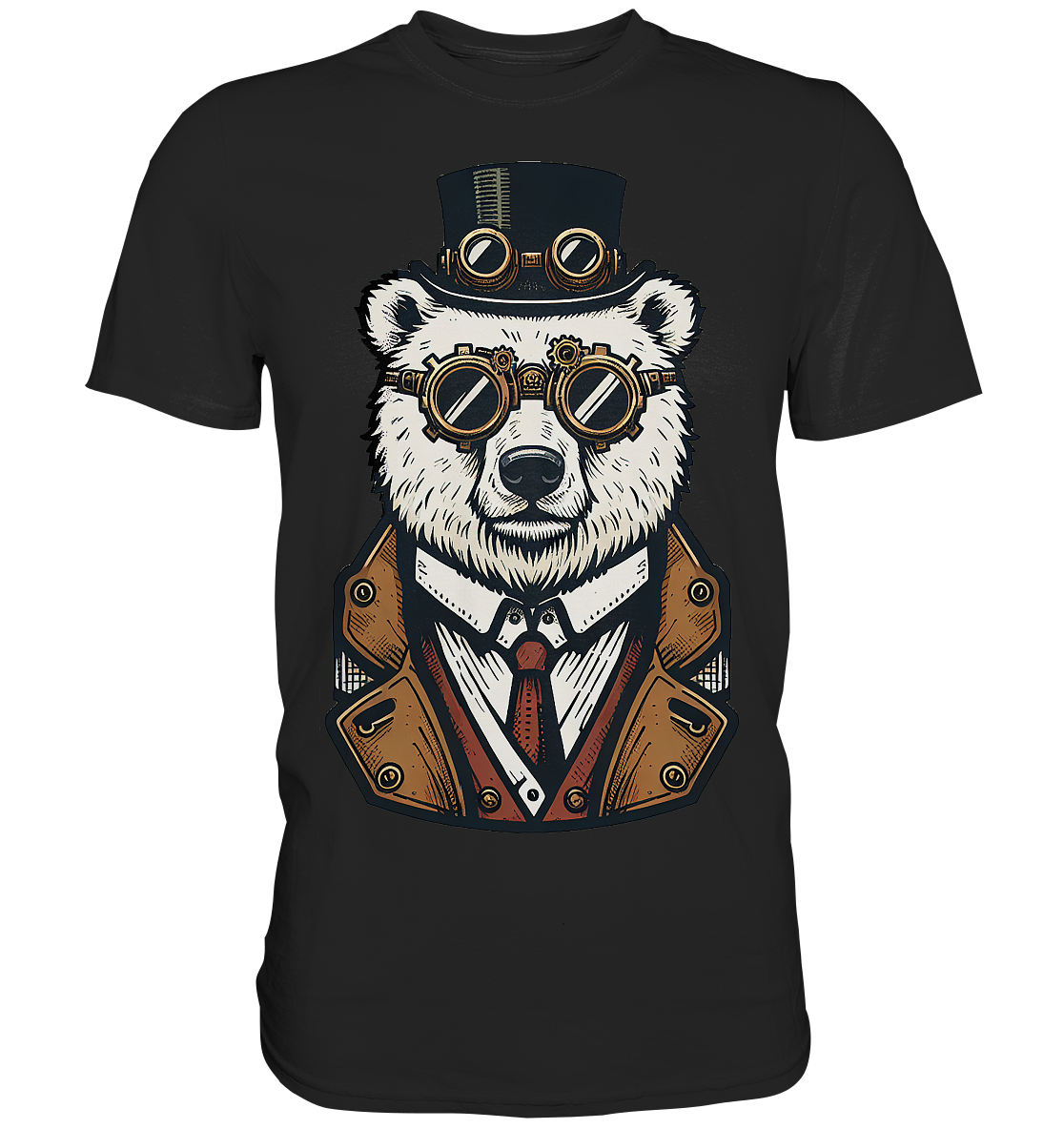 Eisbär Steampunk Polar Bear  - Premium Shirt