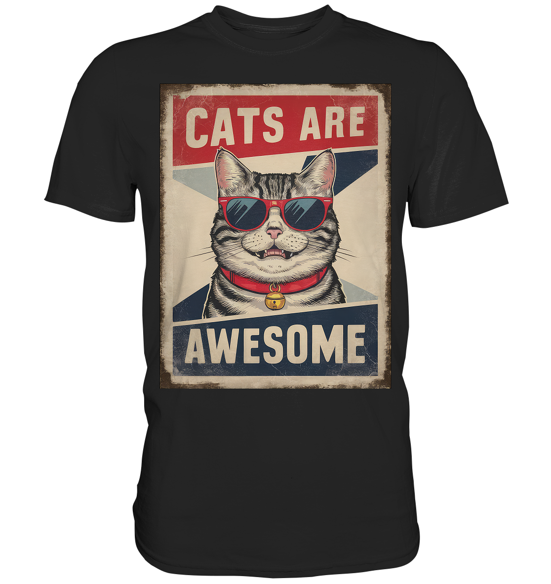 Cats are Awesome Katzen  - Premium Shirt