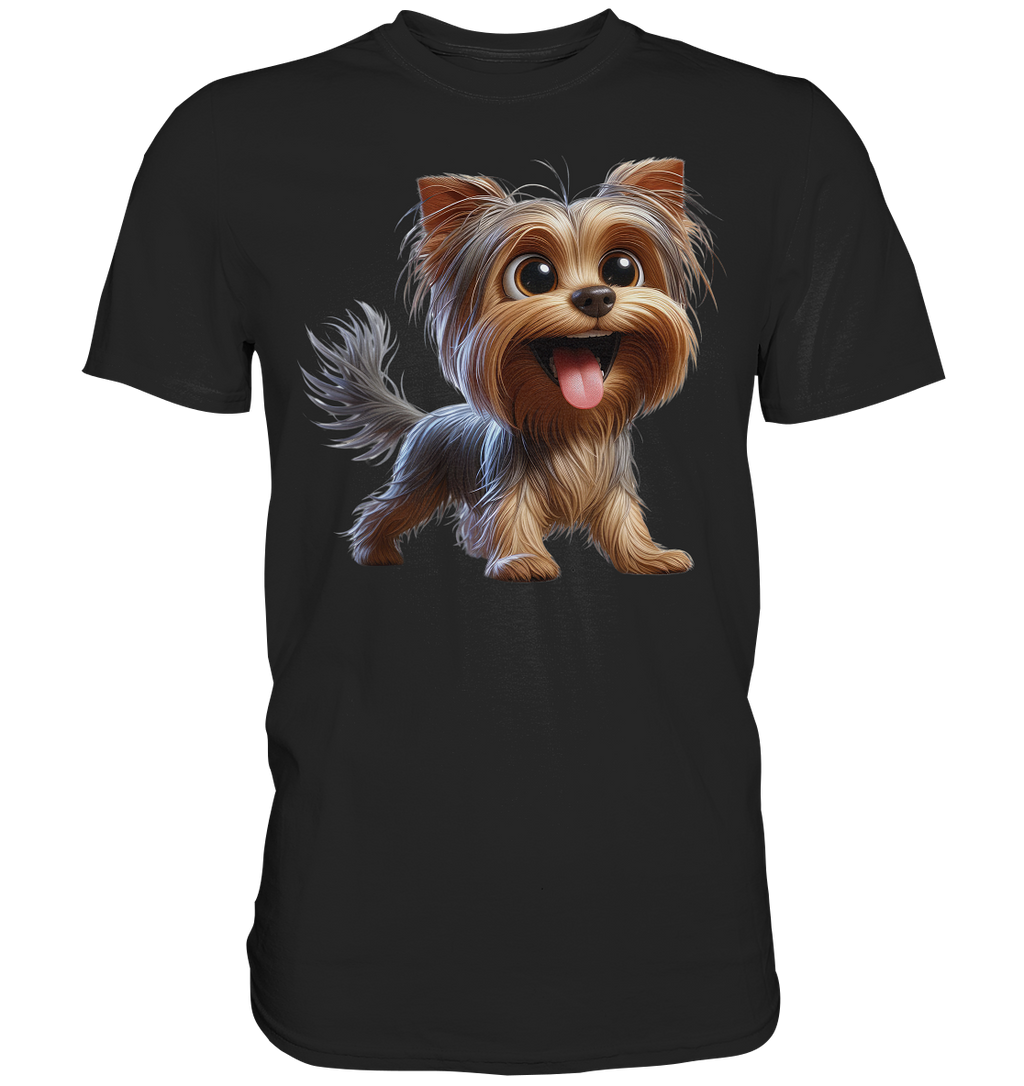 Yorkshire Terrier Cartoon - personalisierbar - Premium Shirt