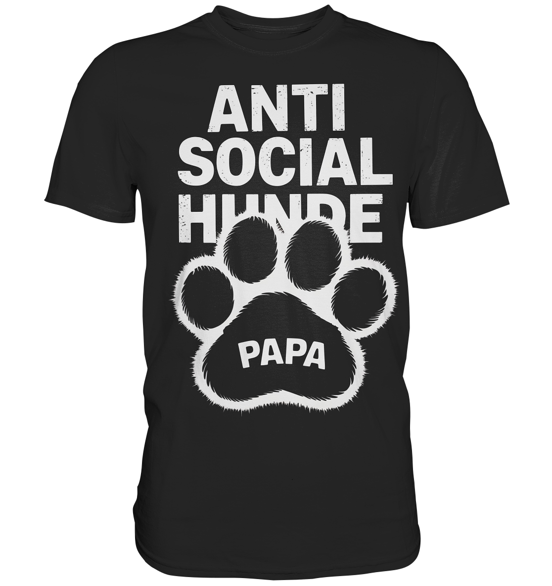 Anti Social Hunde Papa - Premium Shirt