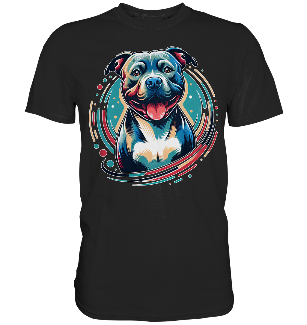 Happy Pittbull / Staffy PopArt - Premium Shirt
