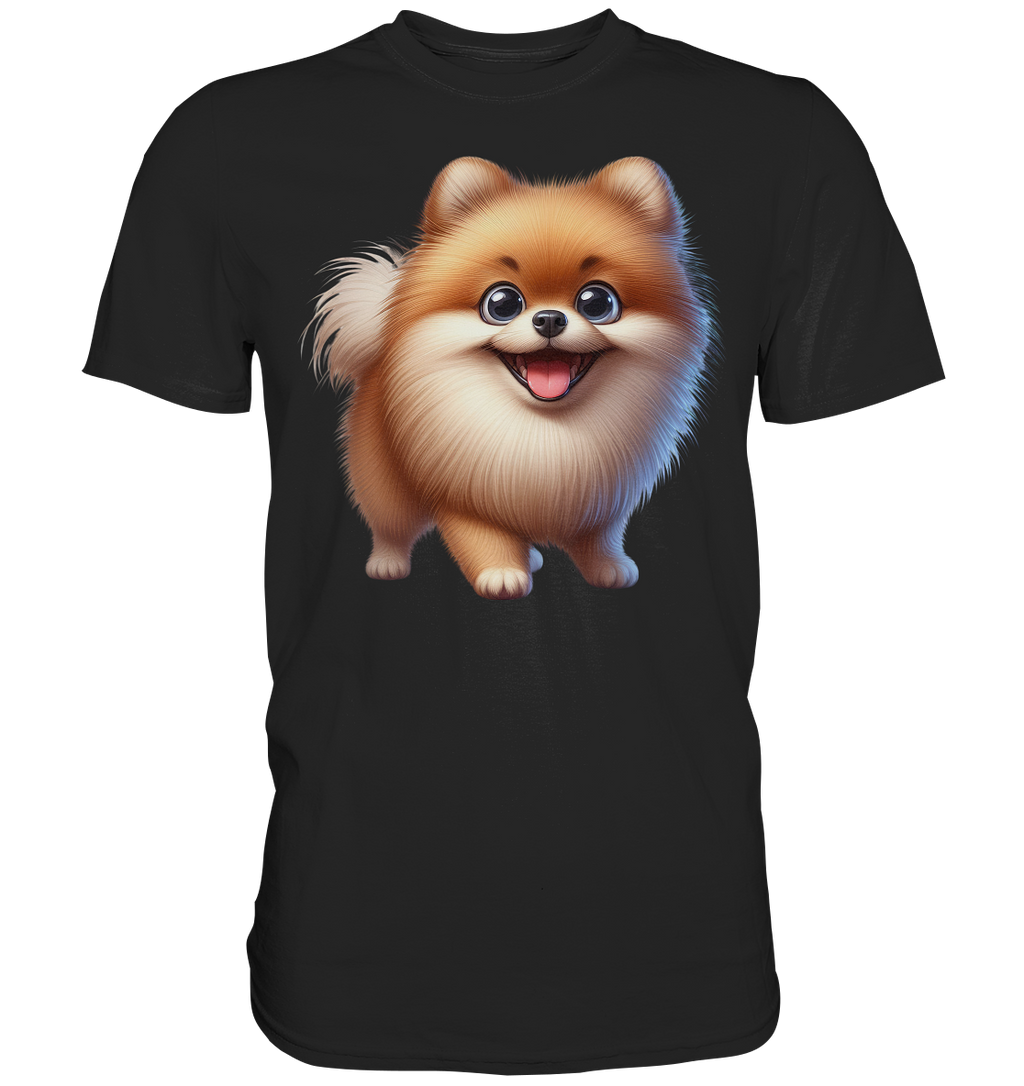 Pomeranien Cartoon - personalisierbar - Premium Shirt