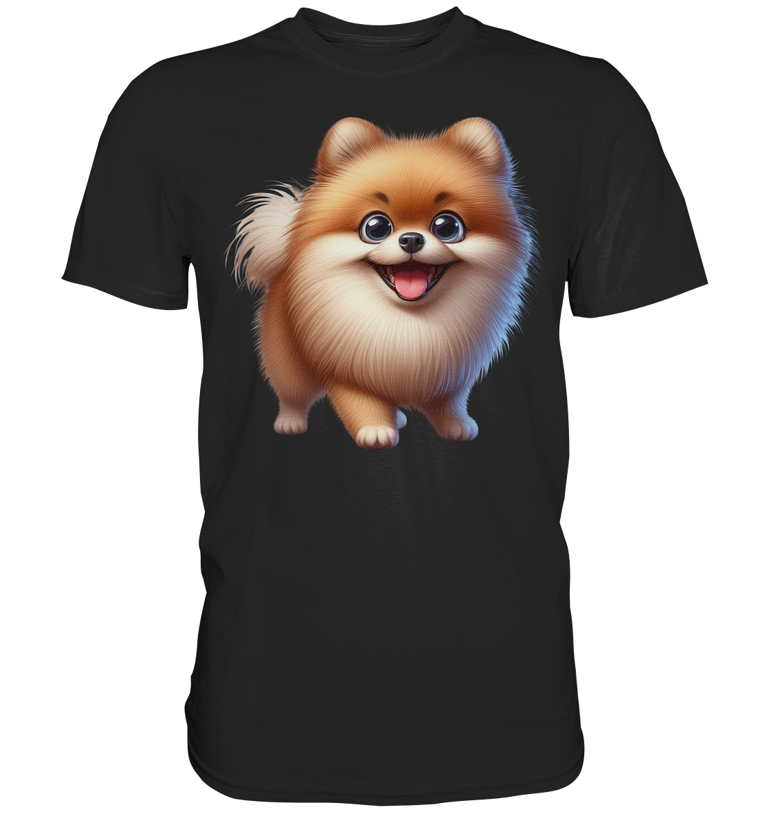 Pomeranien Cartoon - personalisierbar - Premium Shirt