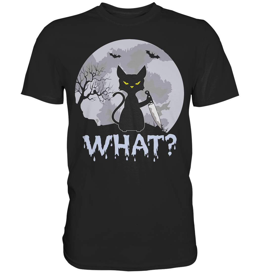Halloween Katze Horror Lustig - Premium Shirt