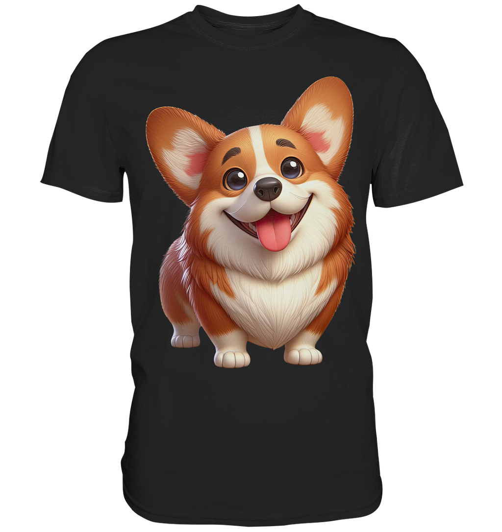 Corgi Cartoon Hund - persoinalisierbar - Premium Shirt