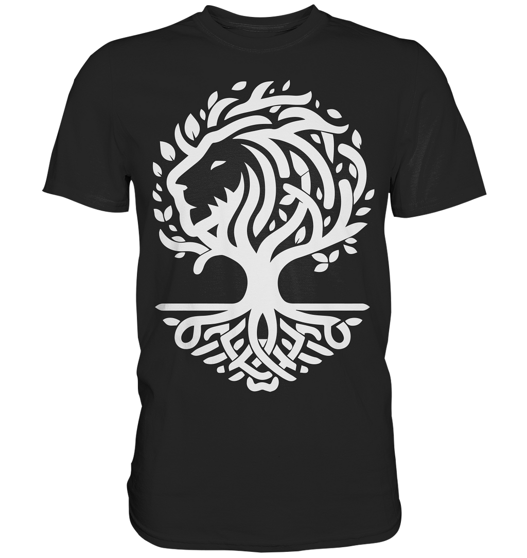 Keltischer Lebensbaum Löwe - Premium Shirt